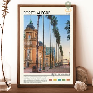 Porto Alegre Druck, Porto Alegre Poster, Porto Alegre Wandkunst, Porto Alegre Reise, Porto Alegre Kunstdruck, Porto Alegre Brasilien Druck