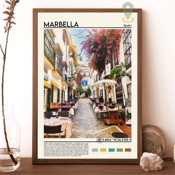 Impresión de Marbella, Póster de Marbella, Arte de pared de Marbella, Viajes de Marbella, Impresión de arte de Marbella, Obra de arte de Marbella, Foto de Marbella, Marbella España