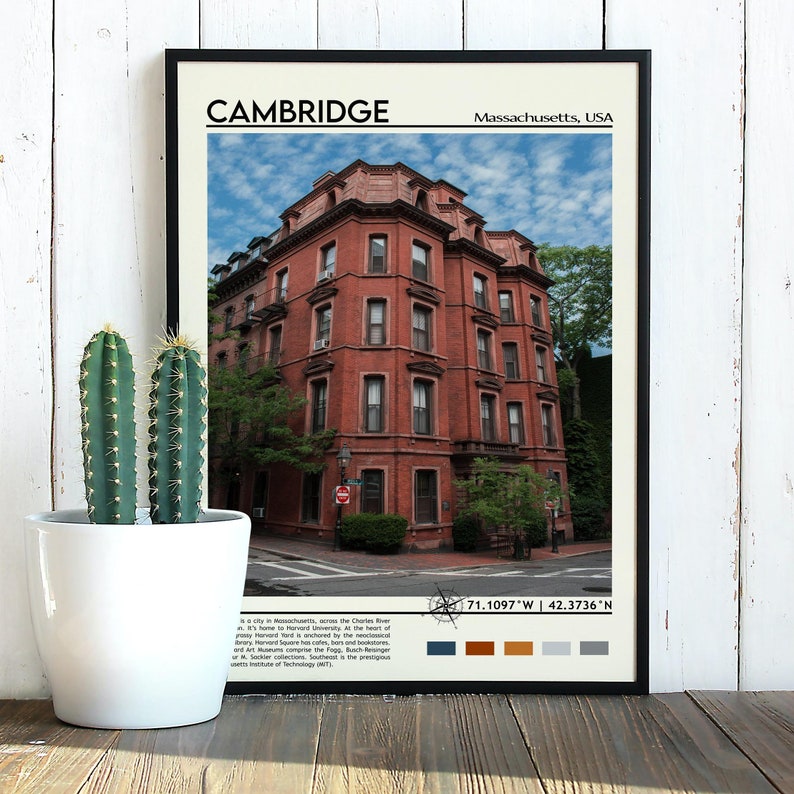 Cambridge Print Cambridge Poster Cambridge Wall Art Etsy