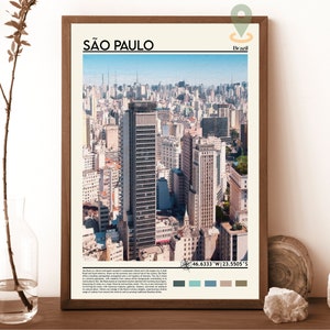 Impresión de São Paulo, Cartel de São Paulo, Arte de la pared de São Paulo, Viajes de São Paulo, Impresión de arte de São Paulo, Obra de arte de São Paulo, Foto de São Paulo, Brasil