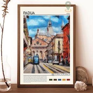 Impressão de Pádua, Pôster de Pádua, Arte de Parede de Pádua, Impressão de Viagem de Pádua, Impressão de Arte de Pádua, Arte de Pádua, Foto de Pádua, Impressão da Itália