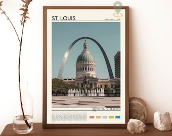 St. Louis Print, St. Louis Poster, St. Louis Wall Art, St. Louis Travel, St. Louis art print, St. Louis artwork, Missouri Poster  Print