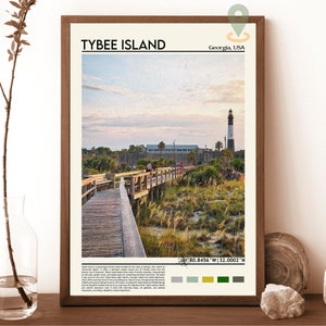 Tybee Island Print, Tybee Island Poster, Tybee Island Wandkunst, Tybee Island Reise, Tybee Island Kunstdruck, Georgia Print, Tybee Island