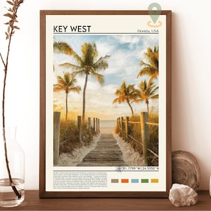 Key West-print, Key West-muurkunst, Key West-poster, Key West-foto, Key West-posterprint, Key West-muurdecor, reizen Florida