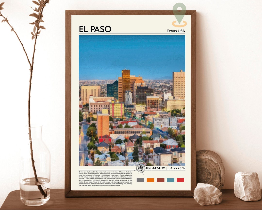 El Paso Print El Paso Poster El Paso Wall Art El Paso Etsy