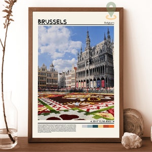 Brussels Print, Brussels Wall Art, Brussels Poster, Brussels city Photo, Brussels Poster Print, Brussels Wall Decor, Brussels Belgium
