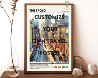 Custom Travel Print, Choose Your Own Travel Poster, Personalised Travel Wall Art, Travel Art, Travel Decor, Travel Gift, Travel poster