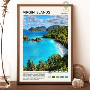 Impressão das Ilhas Virgens, pôster das Ilhas Virgens, arte de parede das Ilhas Virgens, viagens às Ilhas Virgens, impressão de arte das Ilhas Virgens, foto das Ilhas Virgens