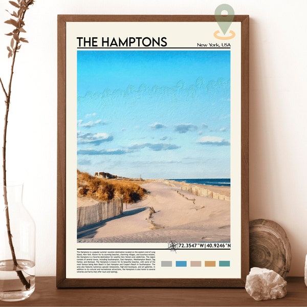 The Hamptons Print, The Hamptons Poster, The Hamptons Wall Art, The Hamptons Travel, The Hamptons art print, The Hamptons artwork, New York