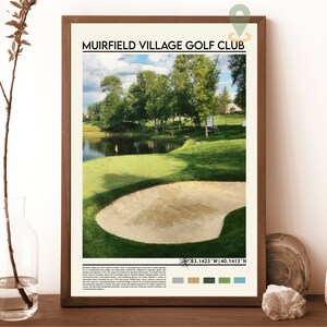 Club de golf de Muirfield Village, impresión de Muirfield Village, póster de Muirfield Village, arte mural de Muirfield Village, impresión artística de Muirfield Village, golf