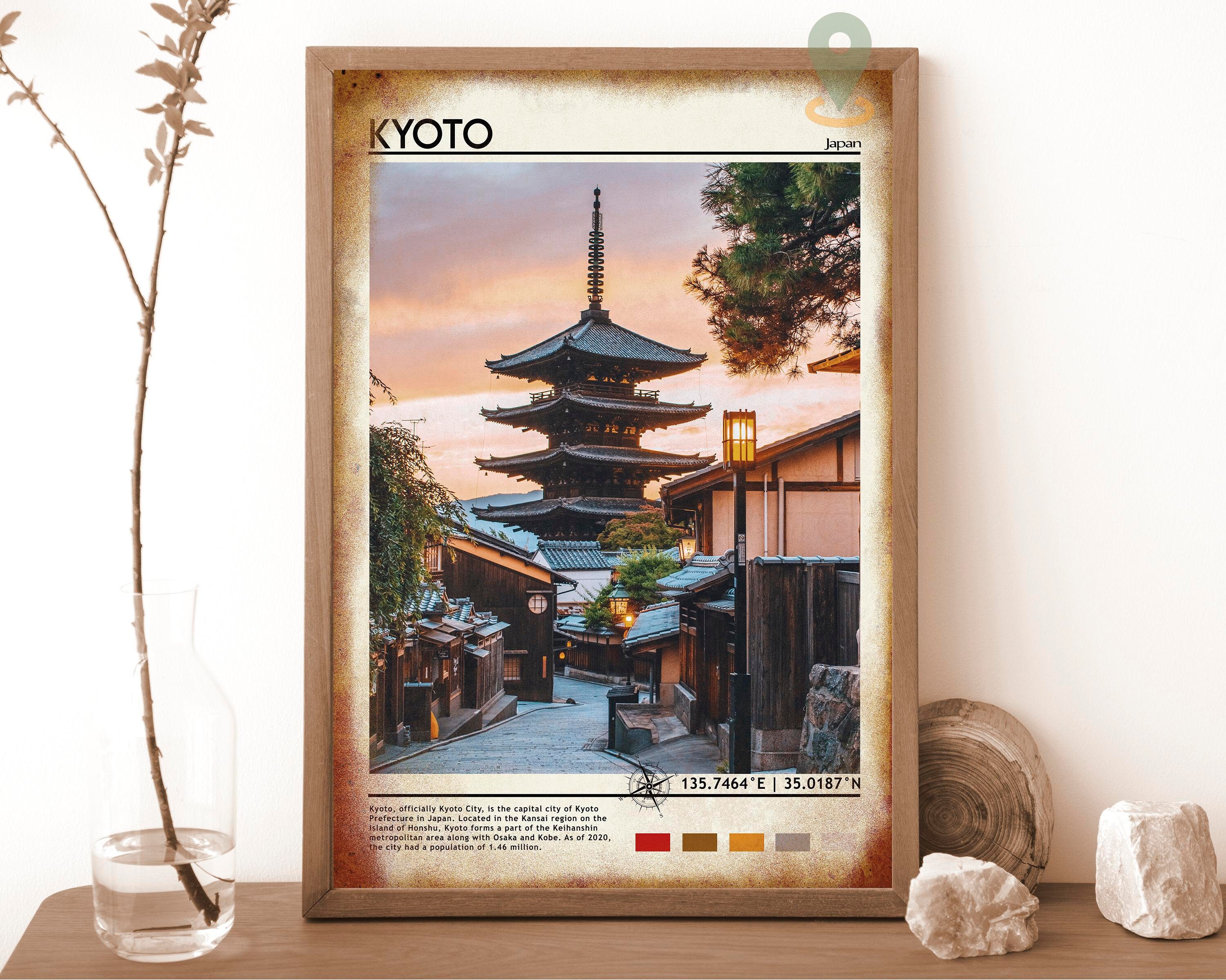 【大特価!!】 Kyoto Print, Vintage Poster, Kyoto Wall Art, Kyoto Poster ポスター