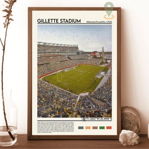 Gillette Stadium Print, Gillette Stadium Poster, Gillette Stadium Travel, Gillette Stadium art, Gillette Stadium artwork, Massachusetts