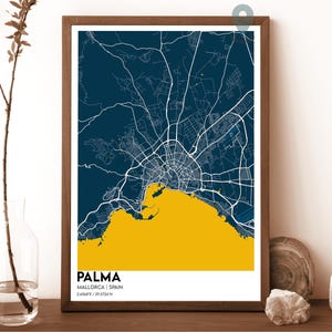 Palma Karte, Palma Karte Druck, Palma personalisierte Karte, Palma Stadt, Palma Reiseposter, Palma Poster, Palma Spanien Poster, Palma de Mallorca