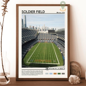 Soldier Field Print, Soldier Field Poster, Soldier Field Wall Art, Soldier Field Travel, Soldier Field Art Print, Soldier Field Art, Soldier Field Art,