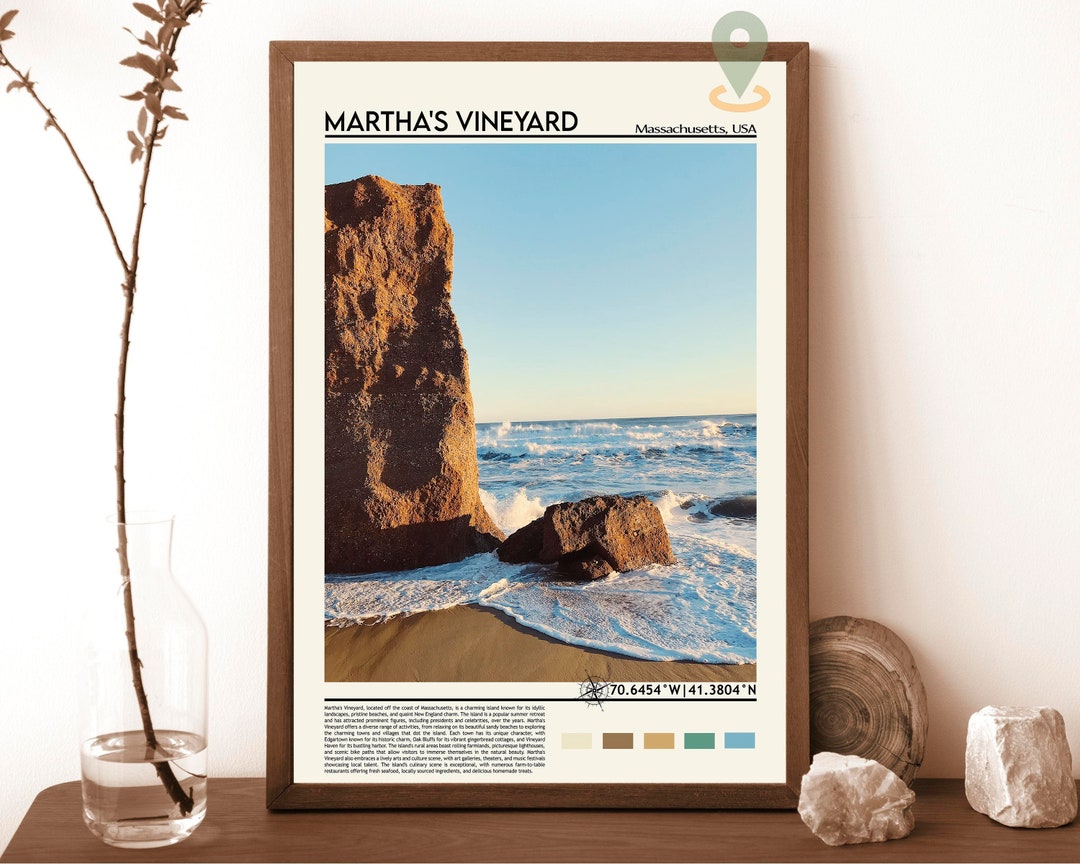 Martha's Vineyard Print Martha's Vineyard Wall Art Etsy