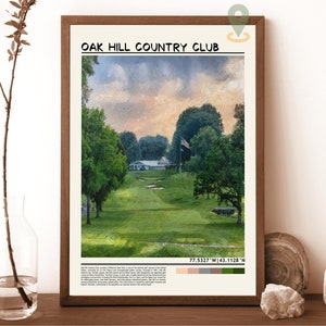 Stampa Oak Hill Country Club, arte da parete Oak Hill Country Club, poster Oak Hill Country Club, poster Oak Hill Country Club New York