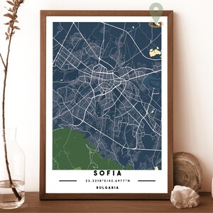 Sofija Karte, Sofija Kartendruck, Sofija personalisierte Karte, Sofija Wandkunst, Sofija Reiseplakat, Sofija Plakat, Sofija Foto, Sofija Bulgari Plakat