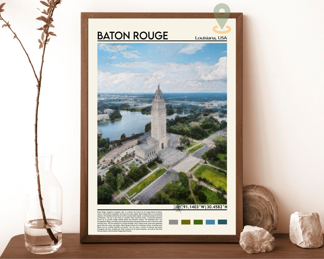 Baton Rouge Print, Baton Rouge Poster, Baton Rouge Wall Art, Baton