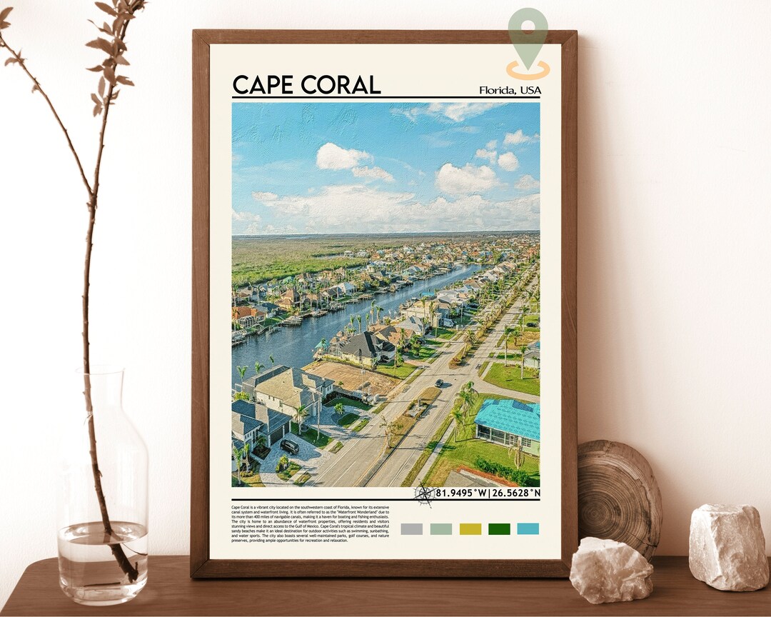Cape Coral Print, Cape Coral Poster, Cape Coral Wall Art, Cape Coral Travel, Cape Coral Art