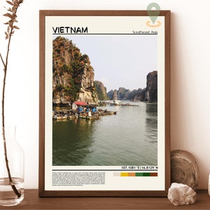 Vietnam Print, Vintage Plakat, Vietnam Wand, Kunst, Vietnam Plakat, Vietnam Foto, Vietnam Plakat, Vietnam Wanddeko, Hanoi Plakat
