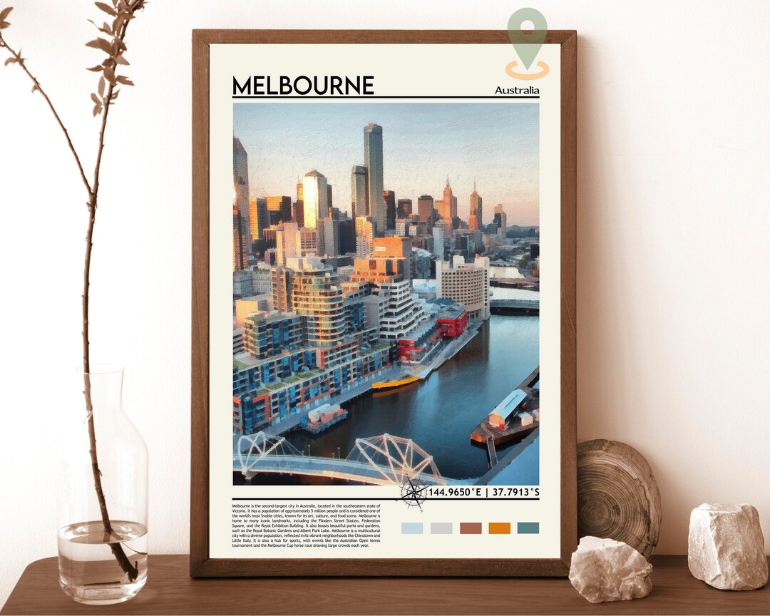 Melbourne Print Melbourne Poster Melbourne Wall Art Etsy
