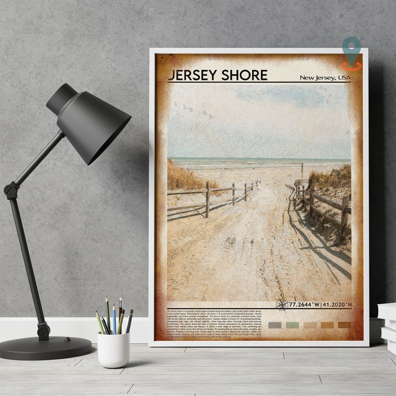 Jersey Shore Print, Jersey Shore Poster, Jersey Shore Wall Art, Jersey Shore Travel, Jersey Shore art print, Jersey Shore artwork, Florida image 6