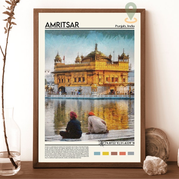 Amritsar Print, Amritsar Poster, Amritsar Wall Art, Amritsar Travel print, Amritsar art print, Amritsar artwork, Punjab Photo, India Print