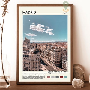 Madrid Print, Madrid Poster, Madrid Wandkunst, Madrid Reise, Madrid Kunstdruck, Madrid Kunstwerk, Madrid Foto, Madrid Spanien Druck, Madrid Stadt