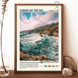 Stampa Carmel-by-the-Sea, Arte murale Carmel, Poster Carmel, Foto Carmel, Stampa poster Carmel, Decorazione Carmel, California, Spiaggia Carmel