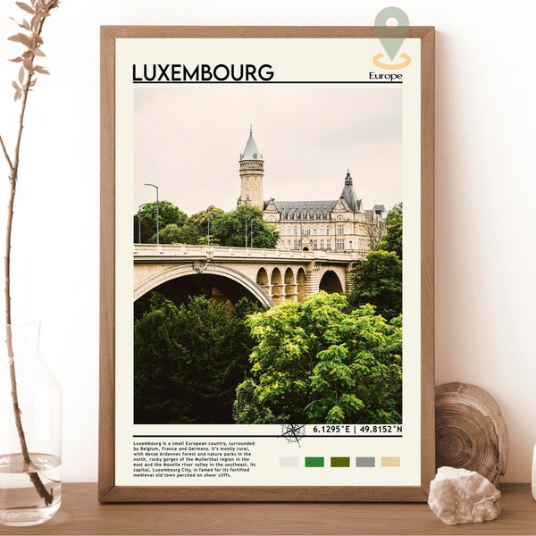 Luxembourg Poster Etsy