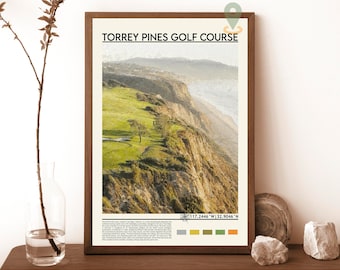 Torrey Pines Golf Club, US Open Golf Wall Art Print, Torrey pines Print, Torrey pines Poster, Torrey pines Wall Art, Torrey pines poster