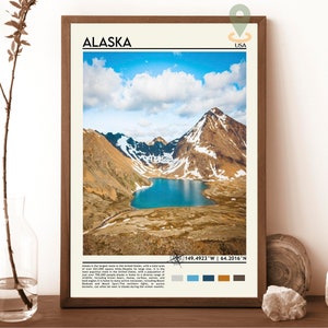 Women Fly Fishing - Dawson, Alaska: Retro Travel Poster | Large Solid-Faced Canvas Wall Art Print | Great Big Canvas