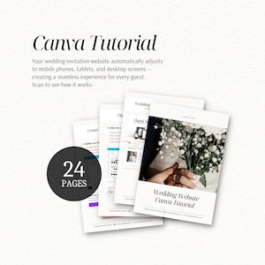 Rustic Wedding Website Template with RSVP | Editable Canva Digital Invitation (Instant Download) image 13