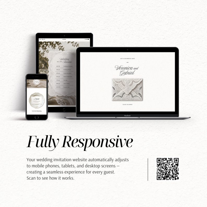 Rustic Wedding Website Template with RSVP | Editable Canva Digital Invitation (Instant Download) image 11