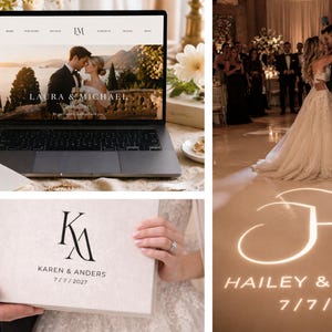 COUTURE Custom Wedding Monogram | Editorial Couple Initials for Invitation, Website, Wax Seal & Wedding Branding image 8
