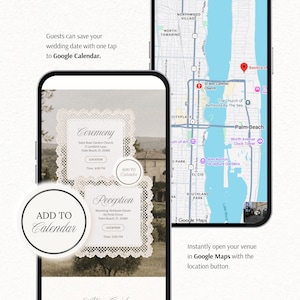 Rustic Wedding Website Template with RSVP | Editable Canva Digital Invitation (Instant Download) image 9