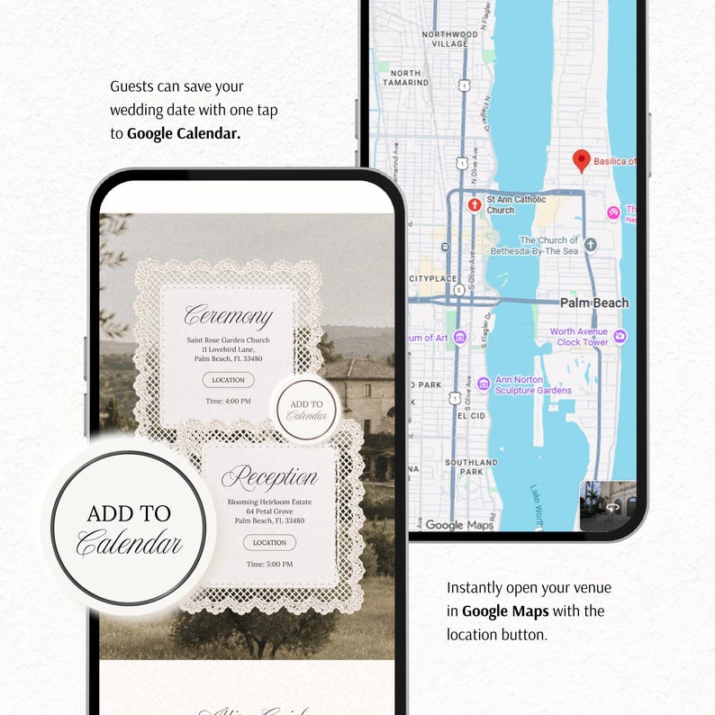 Rustic Wedding Website Template with RSVP | Editable Canva Digital Invitation (Instant Download) image 9