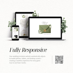 Sage Green & Ivory Garden Rose Wedding Website Template with RSVP | Editable Canva Digital Invitation (Instant Download) image 12