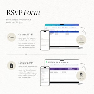 Rustic Wedding Website Template with RSVP | Editable Canva Digital Invitation (Instant Download) image 14