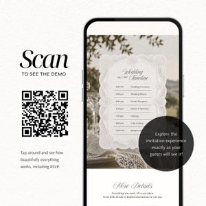 Rustic Wedding Website Template with RSVP | Editable Canva Digital Invitation (Instant Download) image 2
