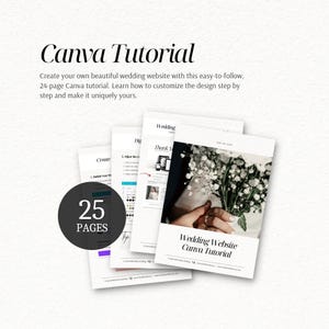 Ivory Luxury Gold Lace Wedding Website Template with RSVP | Editable Canva Digital Invitation (Instant Download) image 11