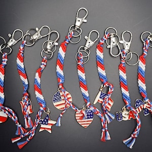 American Flag Charm Mini Keychains