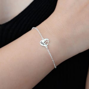 Paw Print Name Bracelet, Engraved Pet Name Bracelet, Custom Dog Paw Bracelet, Dainty Paw Print Bracelet, Pet Memorial Gift, Pet Lover Gift