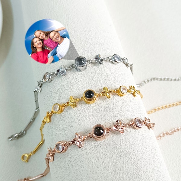 Customizable Photo EyesCircle Photo Bracelet Personalized Custom Photo Couple Bracelet main image 0