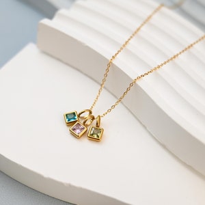 Family Birthstone Necklace, Personalized Birthstone Necklace, Mothers Necklace, Birthstone Jewelry, Birthday Gift for Her, Anniversary Gift