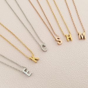 Collar inicial, collar de letra personalizado, collar inicial minimalista, colgante inicial, collar de nombre, regalo para ella