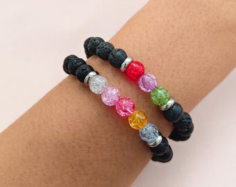 Custom Birthstone Bracelet for Him, Personalized Men Bracelet With Family Birthstones, Dad Bracelet, Christmas Gift for Dad