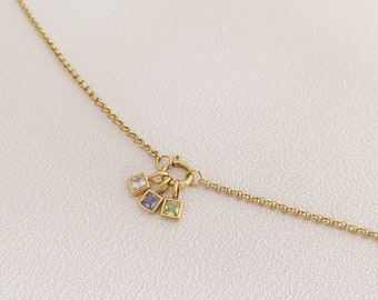Family Birthstone Necklace, Personalised BirthStone Jewelry, Birthstone Necklace, Gifts for Mother, Christmas Gift, Mom Necklace