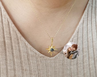 Collar de proyección de fotos personalizado, collar de imagen, colgante de foto conmemorativa, joyería de estrella personalizada, regalo de mamá, regalo para ella