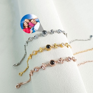 Personalized Photo Projection Bracelet,Memorial Photo Bracelet, Picture Inside Bracelet,Mother Bracelet,Gift for Her,Christmas Gift for Mom
